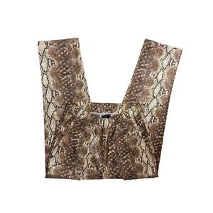 ASOS Faux Snake Leather Pants Womens Size 8/Medium High Waist Statement Trousers